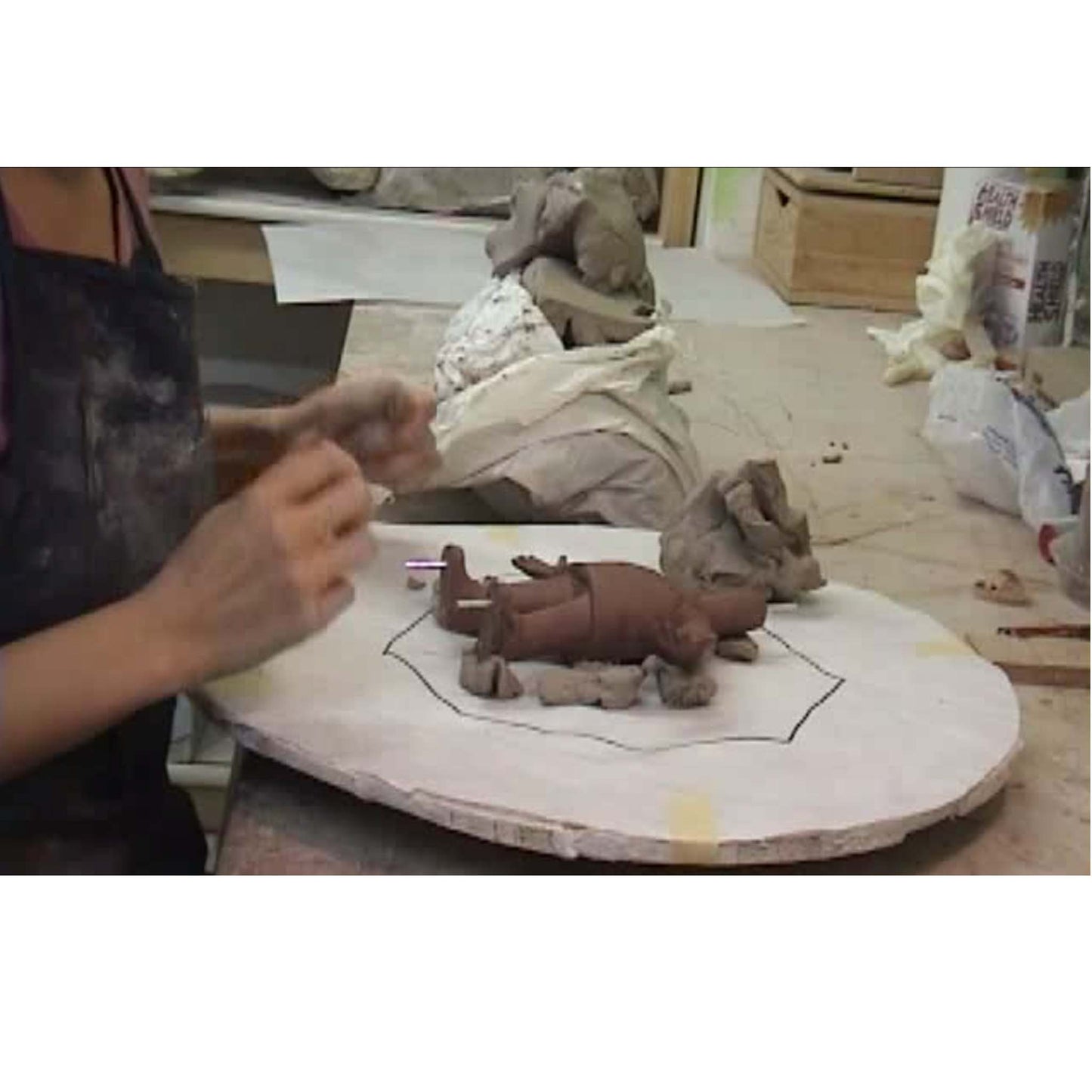 Kathi begins the mold making process.