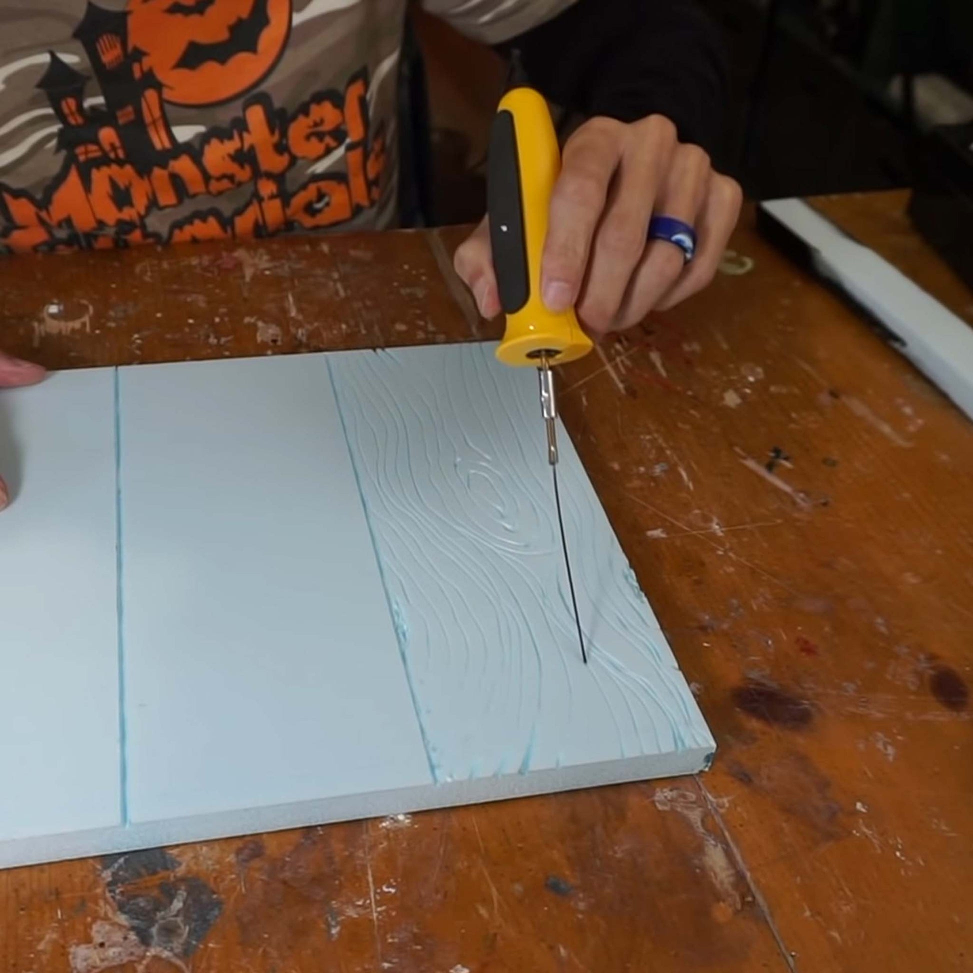 Foam Cutting Hot Knife Engraving Wood Texture