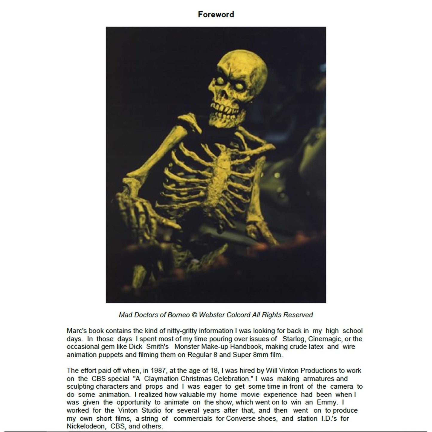 A page from Secrets of Clay Animation Revealed 3