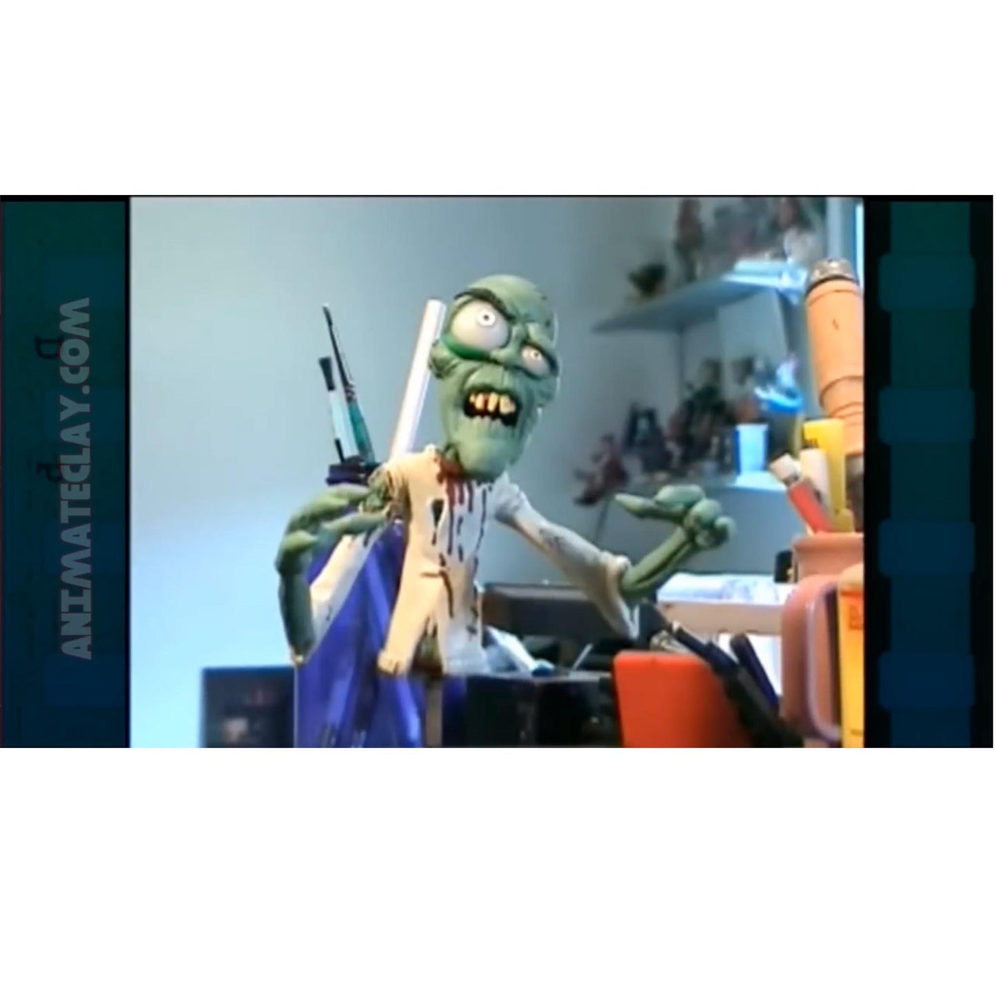 One of the puppets from Zombie Pirates that utilized a lead wire armature.
