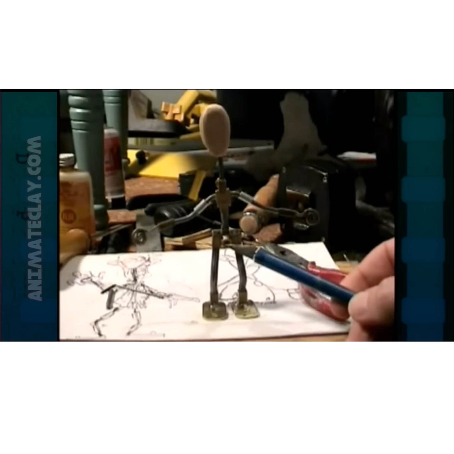 Marc shows the finished brass tube and lead wire armature.