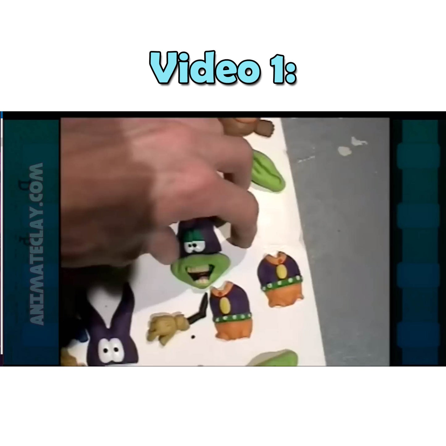 Video 1 of Marc demonstrating his clay on glass character named Evil Toad.