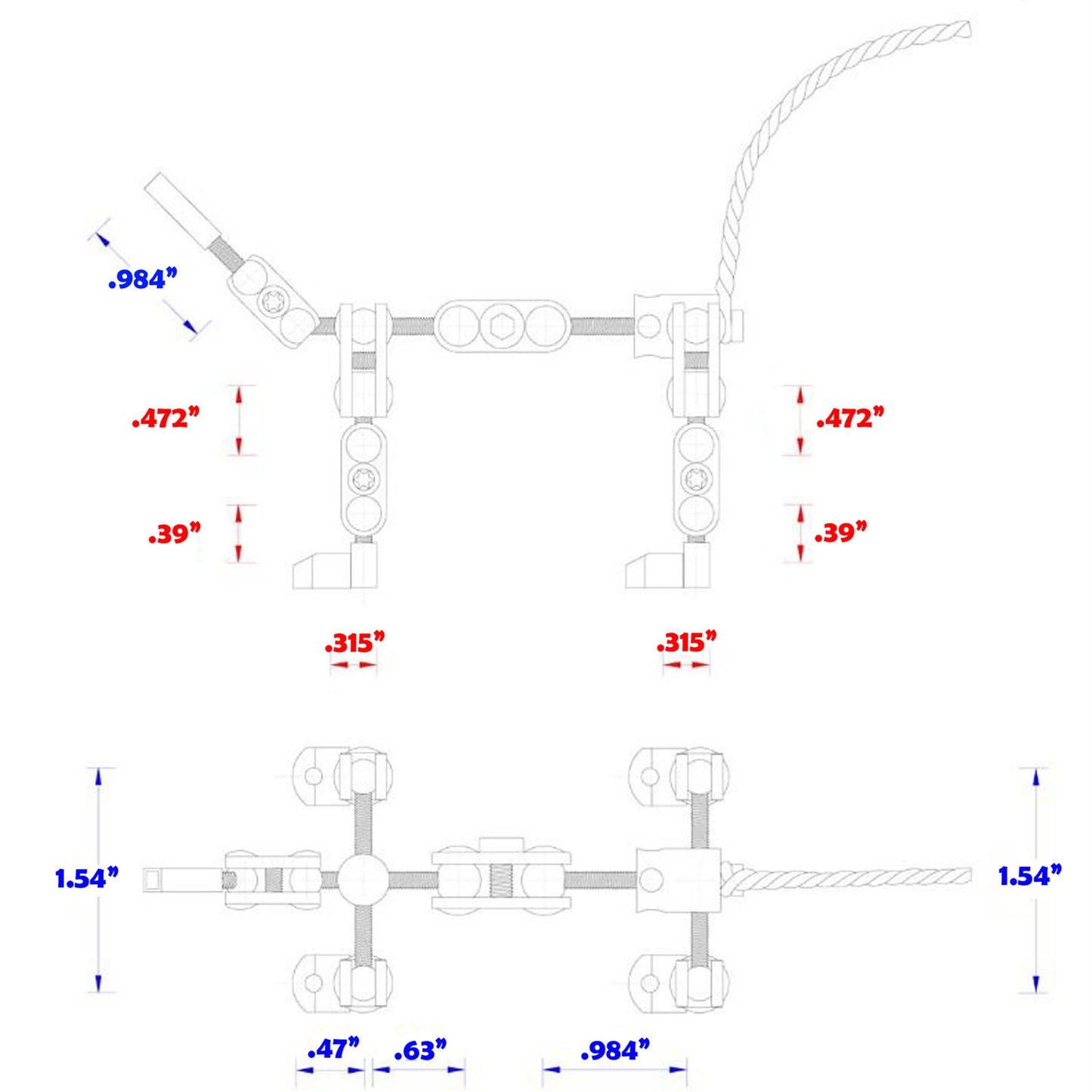 AS Quadruped Stop Motion Armature Kit w/FREE Threadlock