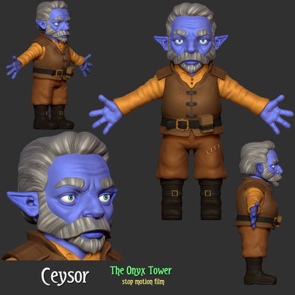 Ceysor, digitally sculpted for the Onyx Tower stop motion film project.