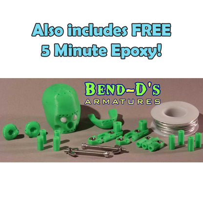 Bend-D's [Simple] Stop Motion Armature Kit 7.5 inch Components