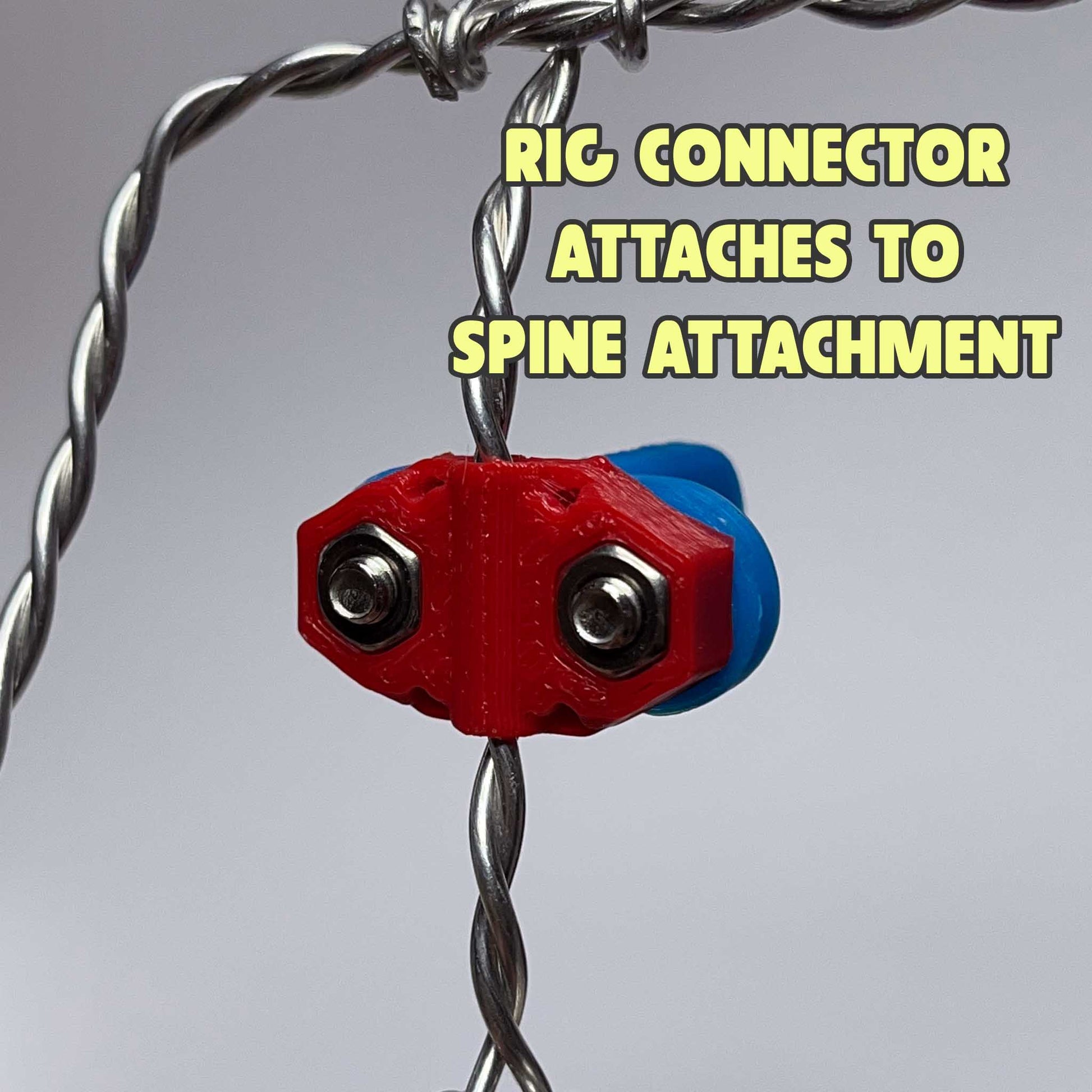 Bend-D's Flying Rig Connector and Spine Attachment