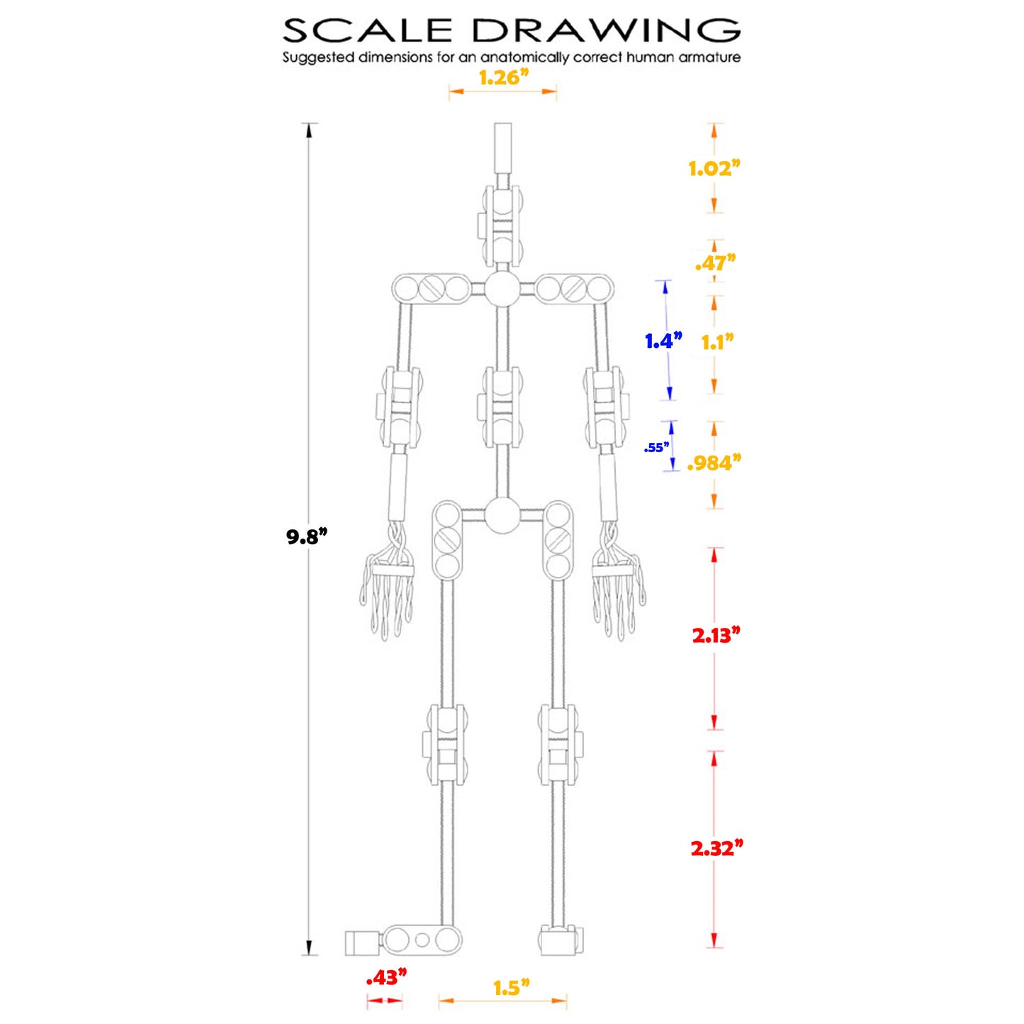 AS Standard Stop Motion Armature Kit w/FREE Threadlock