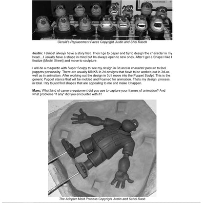 A page from Secrets of Clay Animation Revealed 3