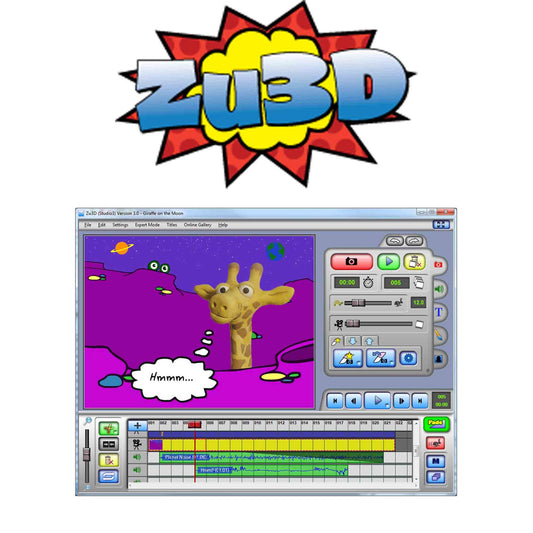 Zu3D logo and PC computer interface screenshot