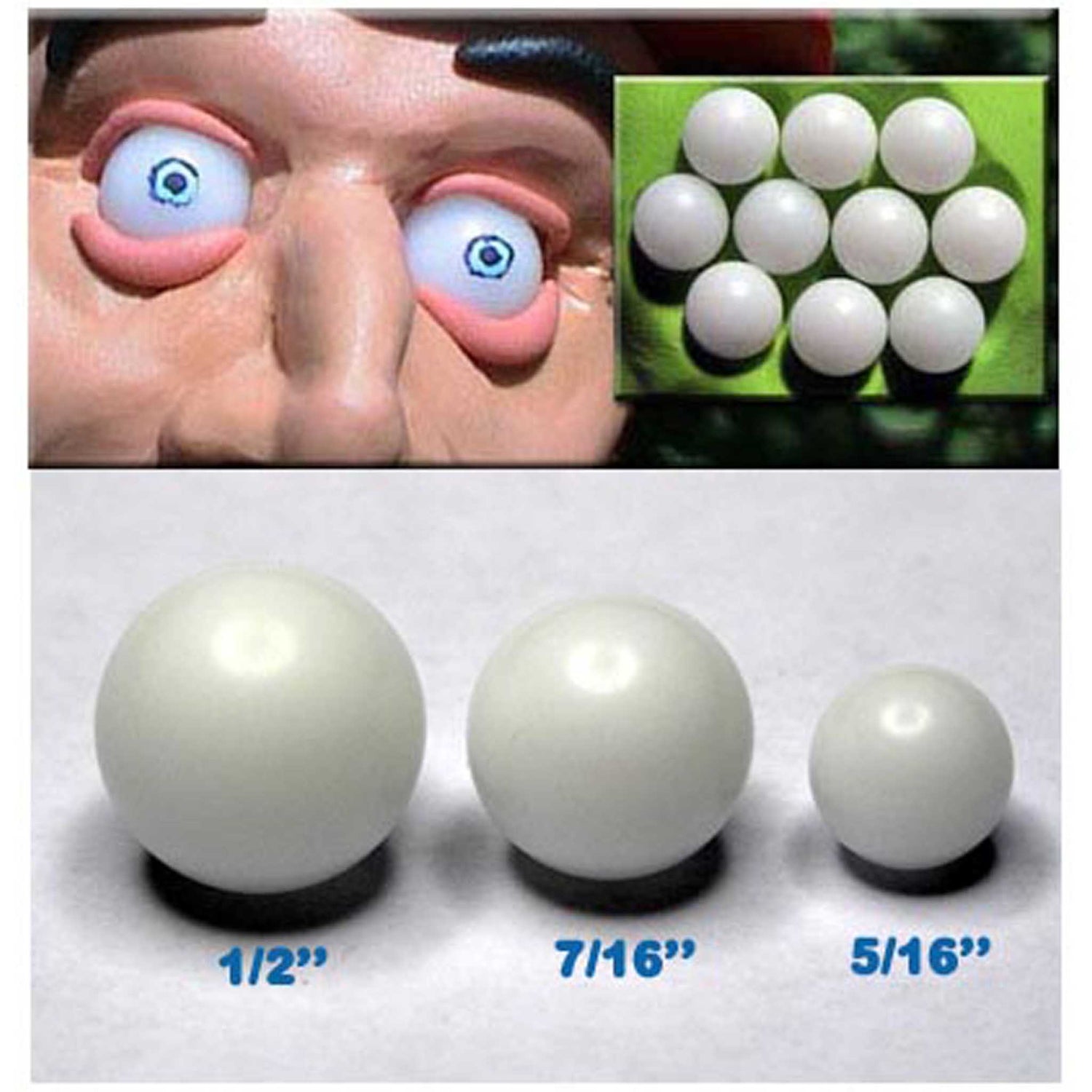 Delrin Balls in 1/2", 7/16" and 5/16" in Diameter