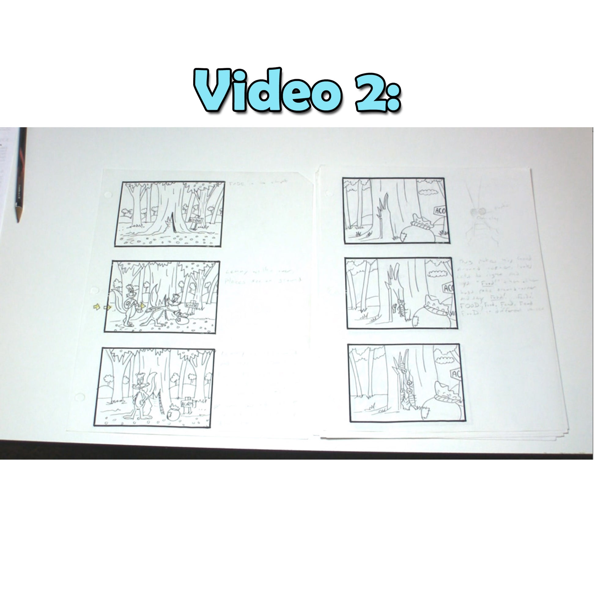 Video 2 with storyboard examples from a film called Bed Bugs