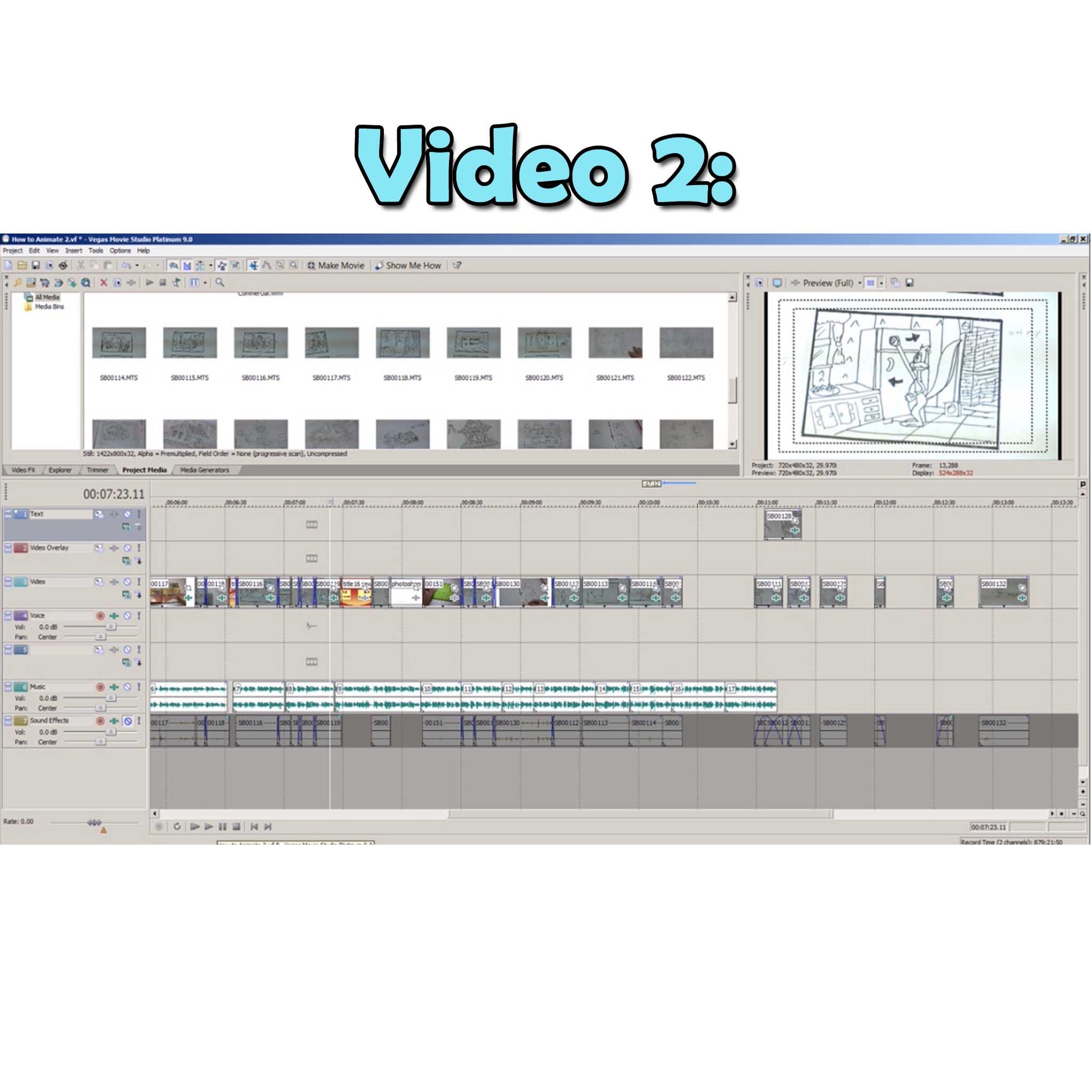 Video 2 of Marc demonstrating video editing with Sony Vegas