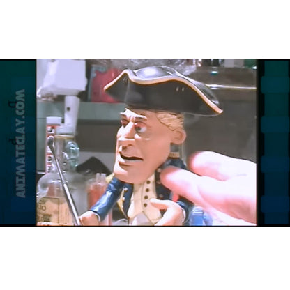 The clay and plastic puppet of Captain Quill from Zombie Pirate Tales