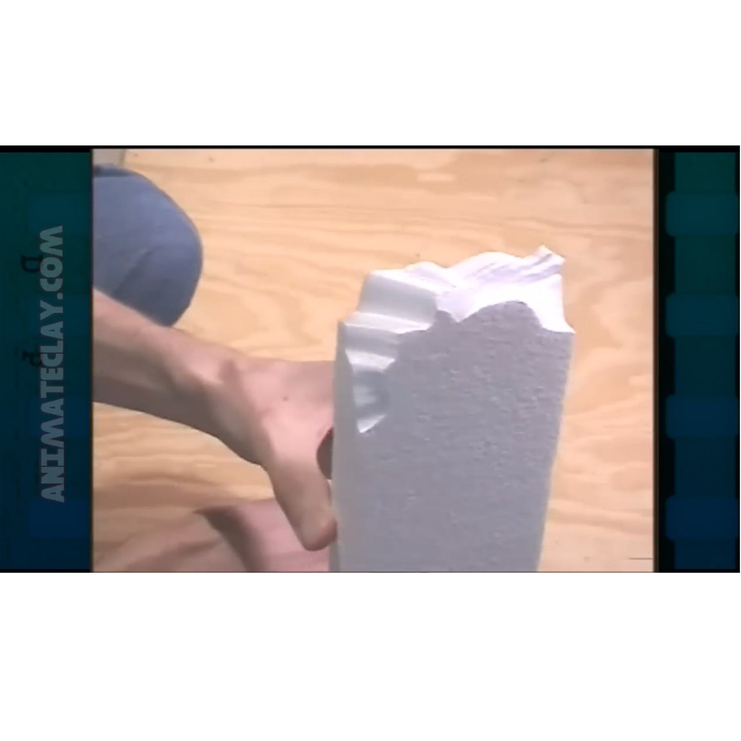 Marc shows what tools to use to cut styrofoam to get a clean finish.